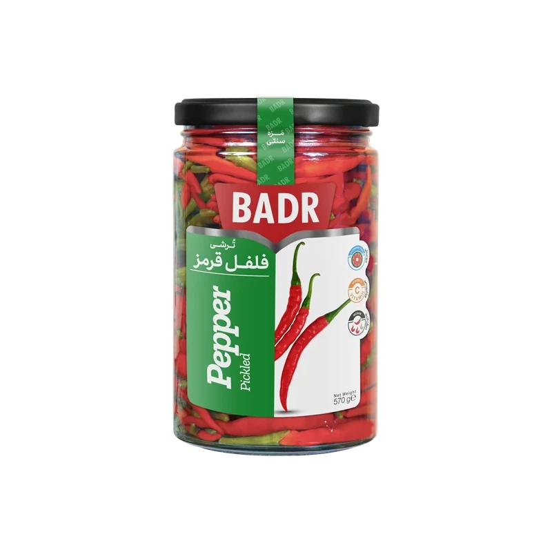 ترشی فلفل قرمز بدر ۵۷۰ گرم