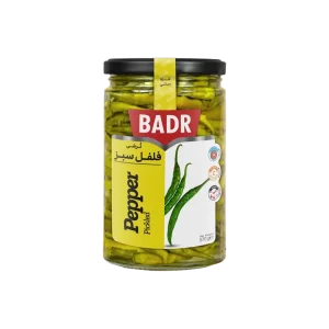 ترشی فلفل سبز بدر ۵۷۰ گرم