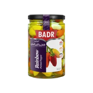 ترشی فلفل رنگین کمان بدر ۵۴۰ گرم