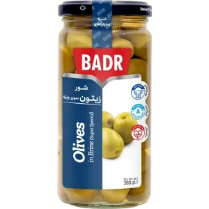 زیتون باهسته سوپر ویژه بدر ۳۸۰ گرم