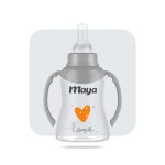 شیر خوری سری LOVE متوسط دسته دار مایا
